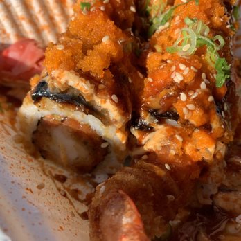 The Hukilau - Love the generous seafood in and on the roll. Next time we will ask to have sauces on the side. - Sushi Bars Near Me - Florence, Oregon The Hukilau - Love the generous seafood in and on the roll. Next time we will ask to have sauces on the side. - Sushi Bars Near Me - Florence, Oregon