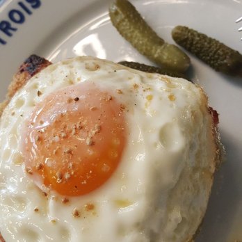 Petit Trois - my croque madam was too burnt (bread) - French Near Me - Sherman Oaks, California