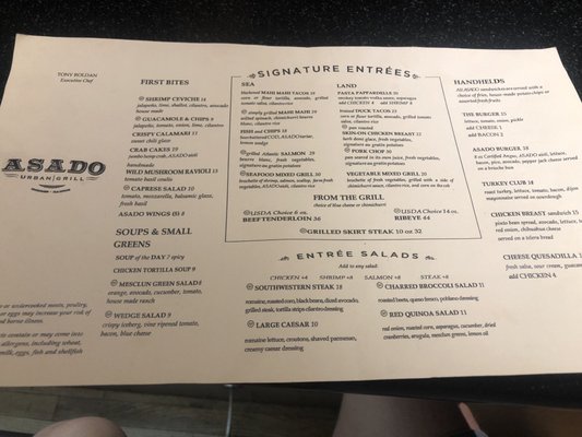 Menu photo 4 Asado Urban Grill Chicago, IL Menu photo 4 Asado Urban Grill Chicago, IL