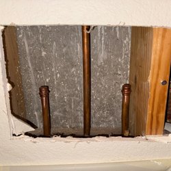 Clear and Present Plumbing - Left water line was capped but not before using best practices by first preparing surface.
