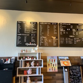 Quickly Boba Cafe - Ferndale - menus on the wall - Bubble Tea Near Me - Ferndale, Michigan