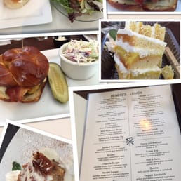 Roll. Side salad. Hendel burger with coke slaw. Lemon cake. Bread pudding. All were my favorite! Roll. Side salad. Hendel burger with coke slaw. Lemon cake. Bread pudding. All were my favorite!