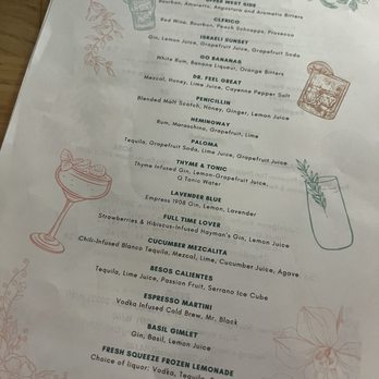 Thyme & Tonic - HH Menu - Cocktail Bars Near Me - New York, New York