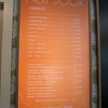Next Door on Larkin - menu - Coffee & Tea Near Me - Houston, Texas
