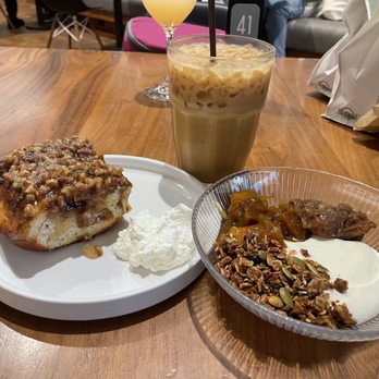 Mr West Cafe Bar Downtown - Sticky bun, cold brew and parfait. - Bars Near Me - Seattle, Washington Mr West Cafe Bar Downtown - Sticky bun, cold brew and parfait. - Bars Near Me - Seattle, Washington