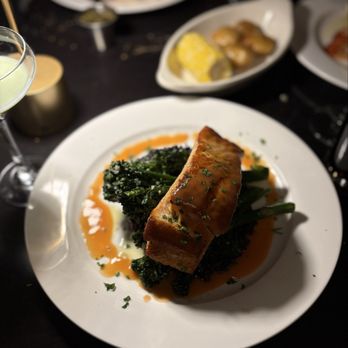 Black Pearl Seafood Chophouse - Golden glaze salmon - Seafood Near Me - Port Jefferson, New York Black Pearl Seafood Chophouse - Golden glaze salmon - Seafood Near Me - Port Jefferson, New York