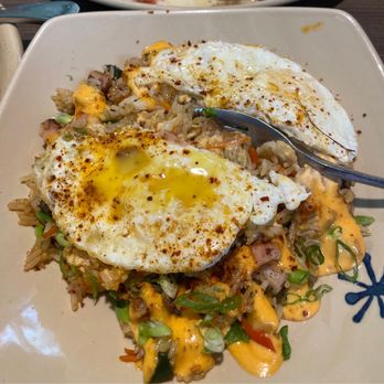 Snooze, an A.M. Eatery - Habanero Pork Belly Breakfast Fried Rice - Breakfast & Brunch Near Me - Houston, Texas Snooze, an A.M. Eatery - Habanero Pork Belly Breakfast Fried Rice - Breakfast & Brunch Near Me - Houston, Texas
