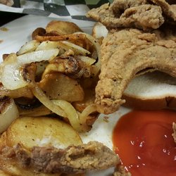 Pork chops and potatoes