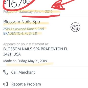 Blossom Nails Spa - Receipt from pedicure and a few other things from May 31 - Nail Salons Near Me - Bradenton, Florida Blossom Nails Spa - Receipt from pedicure and a few other things from May 31 - Nail Salons Near Me - Bradenton, Florida