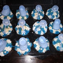 Purple Love Treats - Cookie n cream baby boy cupcakes