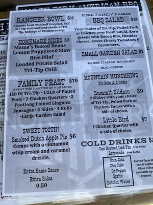 Menu photo 3 North Fork BBQ North Fork, CA