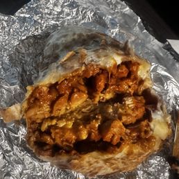 Grilled chicken, beans,rice, crema Grilled chicken, beans,rice, crema
