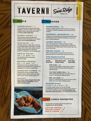 Menu photo 2 Tavern230 Turin, NY