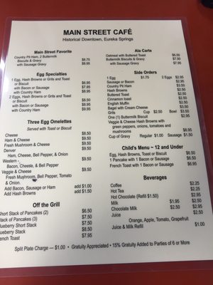 Menu photo 6 Main Street Cafe Eureka Springs Eureka Springs, AR Menu photo 6 Main Street Cafe Eureka Springs Eureka Springs, AR