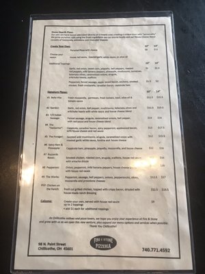 Menu photo 1 Fire & Stone Pizzeria Chillicothe, OH