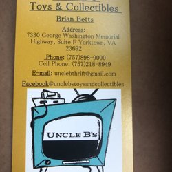 Uncle B's Thrift Shop - Buisness card