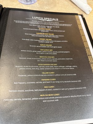 Menu photo 3 Thai Ocha Denton, TX