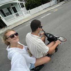 Pirate Scooter Rentals - Us driving the scooter