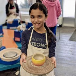 The Mud Room - These creative workshops give young students an opportunity to mold a lump of clay into a bowl, vase or cup on a spinning pot...