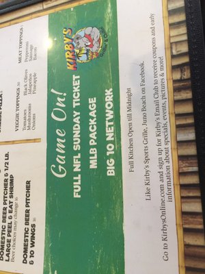 Menu photo 3 Kirby's Sports Grille Juno Beach, FL Menu photo 3 Kirby's Sports Grille Juno Beach, FL