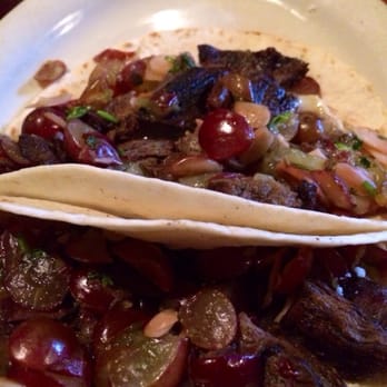 TacoLu - Carne Royale tacos with steak, grape salsa and Brie! My fave! - Mexican Near Me - Jacksonville Beach, Florida TacoLu - Carne Royale tacos with steak, grape salsa and Brie! My fave! - Mexican Near Me - Jacksonville Beach, Florida