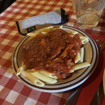 Vivio's Restaurant - Side of Mostaccioli and sauce served with entree. - Pizza Near Me - Indian River, Michigan