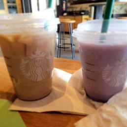 Iced Lavender Soymilk Latte, Lavender Creme Frappuccino Iced Lavender Soymilk Latte, Lavender Creme Frappuccino