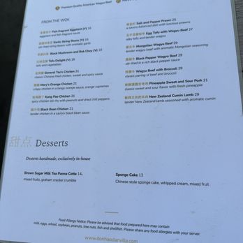 Donhao - Menu - Chinese Near Me - Danville, California