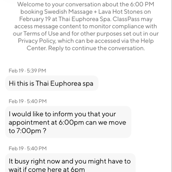 Thai Euphorea Spa - Moved back an hour 20 min before the appt. - Skin Care Near Me - Las Vegas, Nevada Thai Euphorea Spa - Moved back an hour 20 min before the appt. - Skin Care Near Me - Las Vegas, Nevada