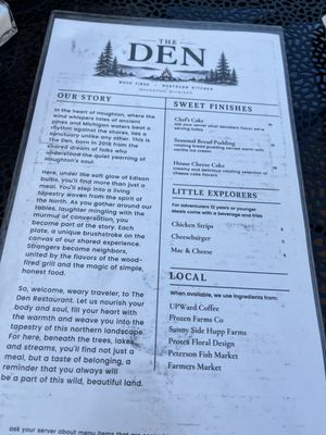 Menu photo 2 The Den Houghton, MI Menu photo 2 The Den Houghton, MI