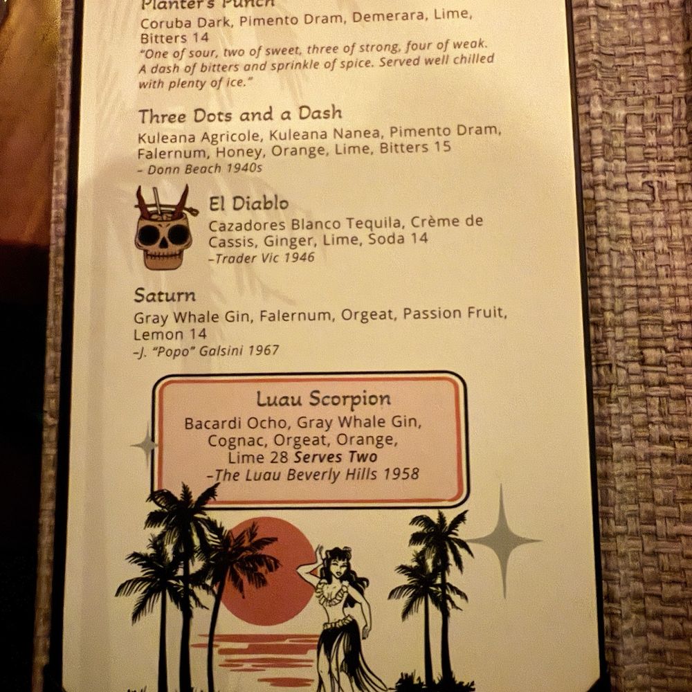 The Hula Hula Room - Menu - Tiki Bars Near Me - Torrance, California The Hula Hula Room - Menu - Tiki Bars Near Me - Torrance, California
