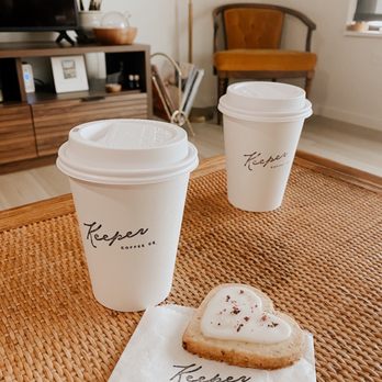 Keeper Coffee - oat milk lattes and rose pistachio shortbread - Coffee & Tea Near Me - Portland, Oregon