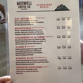 Mixwell Coffee - Menu - Coffee & Tea Near Me - Kalaheo, Hawaii