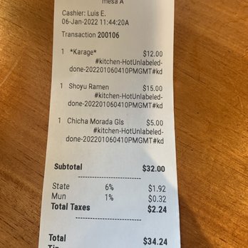 Peko Peko - The bill - Ramen Near Me - San Juan, Puerto Rico Peko Peko - The bill - Ramen Near Me - San Juan, Puerto Rico