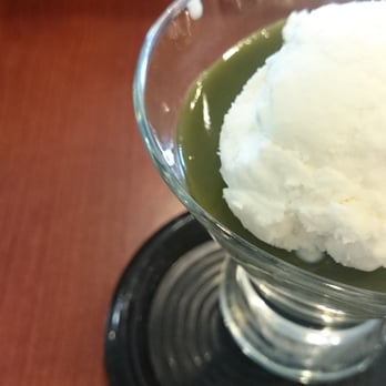 Green Tea Lounge - GREEN Tea Jello with Ice cream  The taste and texture goes so well together  $4.80 for just the jello $5.80 with ice cream - Coffee & Tea Near Me - Markham, Ontario