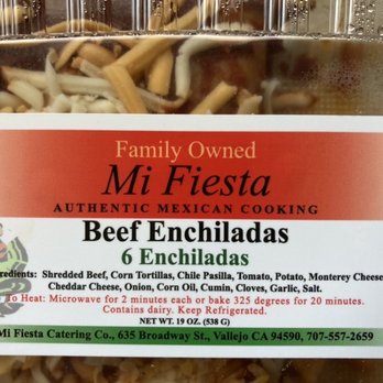MI Fiesta Catering - This is a package that says it contains (6) Beef Enchiladas. - Farmers Market Near Me - Vallejo, California