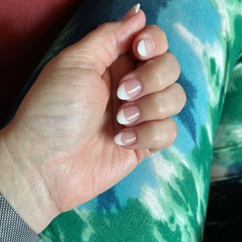 Harmony Nail Lounge - Beautiful almond pink & white acrylics by Vina! - Nail Salons Near Me - Escondido, California Harmony Nail Lounge - Beautiful almond pink & white acrylics by Vina! - Nail Salons Near Me - Escondido, California
