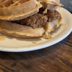 Sweet Southern Comfort - Chicken waffle sandwich