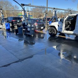 Waterway Carwash - Cars getting exterior cleaned.