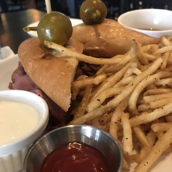 Summit Grill - Prime Rib sandwich has the most tender and delicious prime meat stacked extra high and is a must try! - American Near Me - Gladstone, Missouri Summit Grill - Prime Rib sandwich has the most tender and delicious prime meat stacked extra high and is a must try! - American Near Me - Gladstone, Missouri