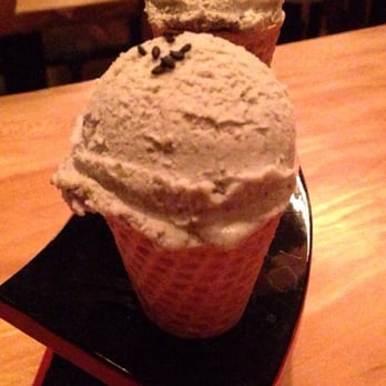 RAMEN-SAN - and my personal favorite - an black sesame & vanilla ice cream cone for dessert! :D - Ramen Near Me - Chicago, Illinois