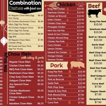 Jin's Chow Mein - Jin's Chowmein 2025 Menu - Chinese Near Me - Crystal, Minnesota