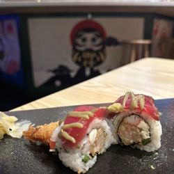 Miyabi Sushi & Ramen - Manhattan roll -with whole kani(not chopped) add cream cheese and jalapeño