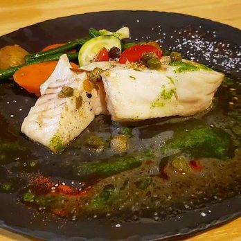 Bouchons Bistro - Halibut - French Near Me - Kelowna, British Columbia