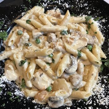 The Spaghetti House - Build your own pasta...penne, Alfredo, chicken, mushrooms, peas, and onions. - Italian Near Me - Easton, Maryland The Spaghetti House - Build your own pasta...penne, Alfredo, chicken, mushrooms, peas, and onions. - Italian Near Me - Easton, Maryland