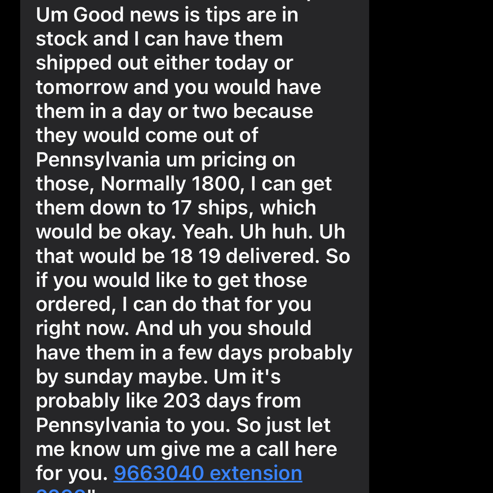 Vivid Racing - Proof of voice mail message from Vivid Racing rep. - Auto Parts & Supplies Near Me - Gilbert, Arizona Vivid Racing - Proof of voice mail message from Vivid Racing rep. - Auto Parts & Supplies Near Me - Gilbert, Arizona