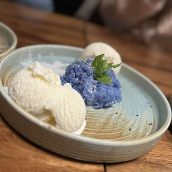 Ben Thai Cafe - Sticky Rice With Buko Ice Cream - Thai Near Me - San Francisco, California Ben Thai Cafe - Sticky Rice With Buko Ice Cream - Thai Near Me - San Francisco, California