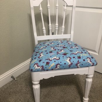 Green Chair Upholstery - New cushion for chair perfectly lined up. - Furniture Reupholstery Near Me - Chico, California