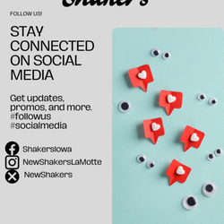 New Shakers - Follow us on social media!