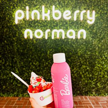 Pinkberry Norman - Original Flavor with Toppings (strawberry, M&Ms, rainbow sprinkles, and fruity pebbles) & PATH Bottled Water - Ice Cream & Frozen Yogurt Near Me - Norman, Oklahoma Pinkberry Norman - Original Flavor with Toppings (strawberry, M&Ms, rainbow sprinkles, and fruity pebbles) & PATH Bottled Water - Ice Cream & Frozen Yogurt Near Me - Norman, Oklahoma